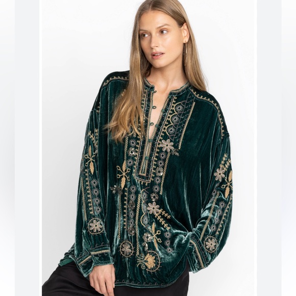 Johnny Was Tops - Johnny Was BIYA BELINA VELVET TUNIC